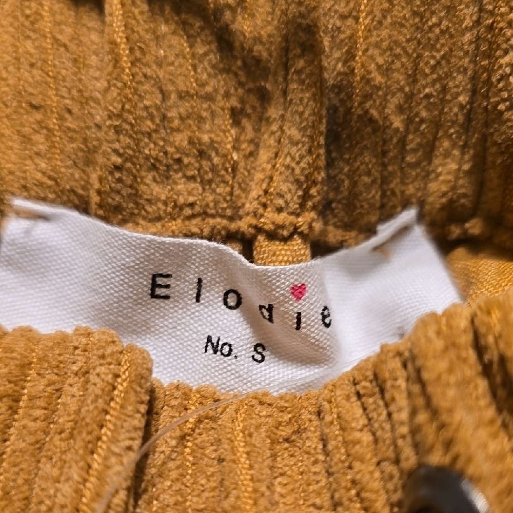 ELODIE Womens Tan Corduroy Relaxed-Fit Pants NWT - Picture 4 of 4